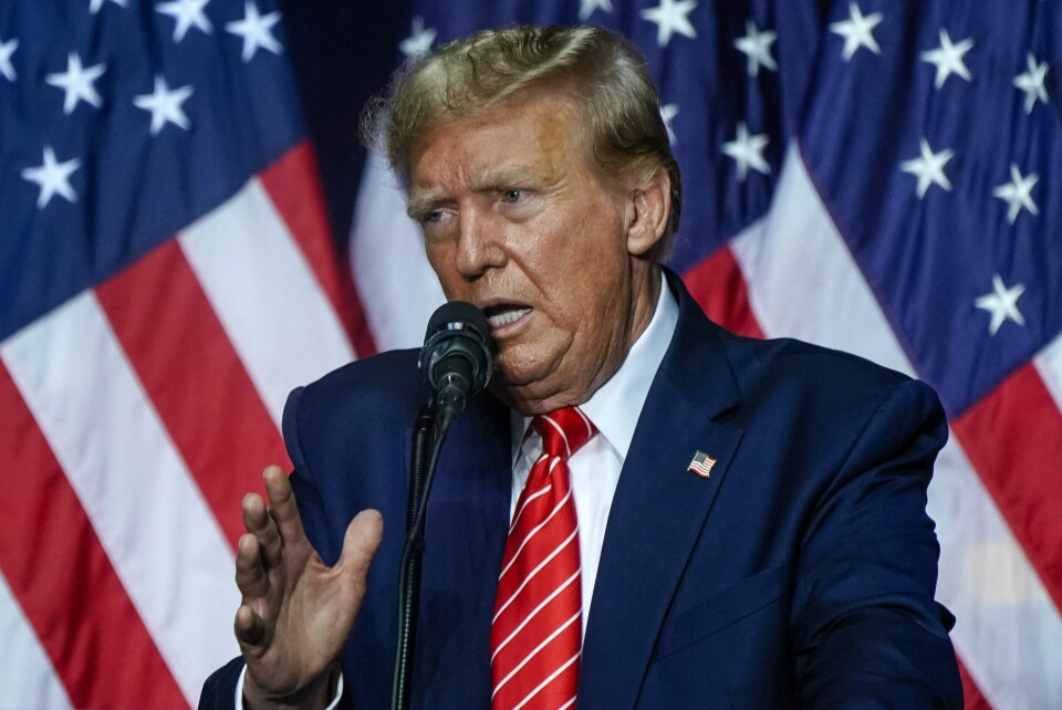 Donald Trump sikter mot en retur til maktens korridorer i Washington D.C., USA. Former US President and 2024 presidential hopeful Donald Trump speaks during a campaign event in Rome, Georgia, on March 9, 2024. (Photo by Elijah Nouvelage / AFP)