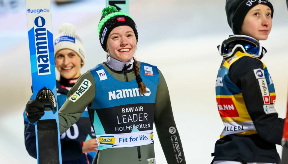 Eirin Maria Kvandal slo til på hjemmebane i Granåsen og økte sin ledelse i Raw Air-sammendraget etter tirsdagens kvalifisering. Her fra Kollen Eirin Maria Kvandal vant i Holmenkollen. Foto: Geir Olsen / NTB