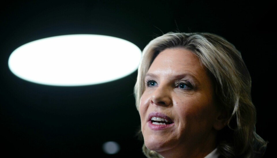Frp-leder Sylvi Listhaug sier hun er skremt over hat mot norske jøder. Hun mener det er på tide med et oppgjør med antisemittisme på venstresiden i norsk politikk. Frp-leder Sylvi Listhaug sier hun er blitt trakassert av demonstranter og at hun ikke lenger kan gå rundt alene i Oslo sentrum. Foto: Terje Pedersen / NTB