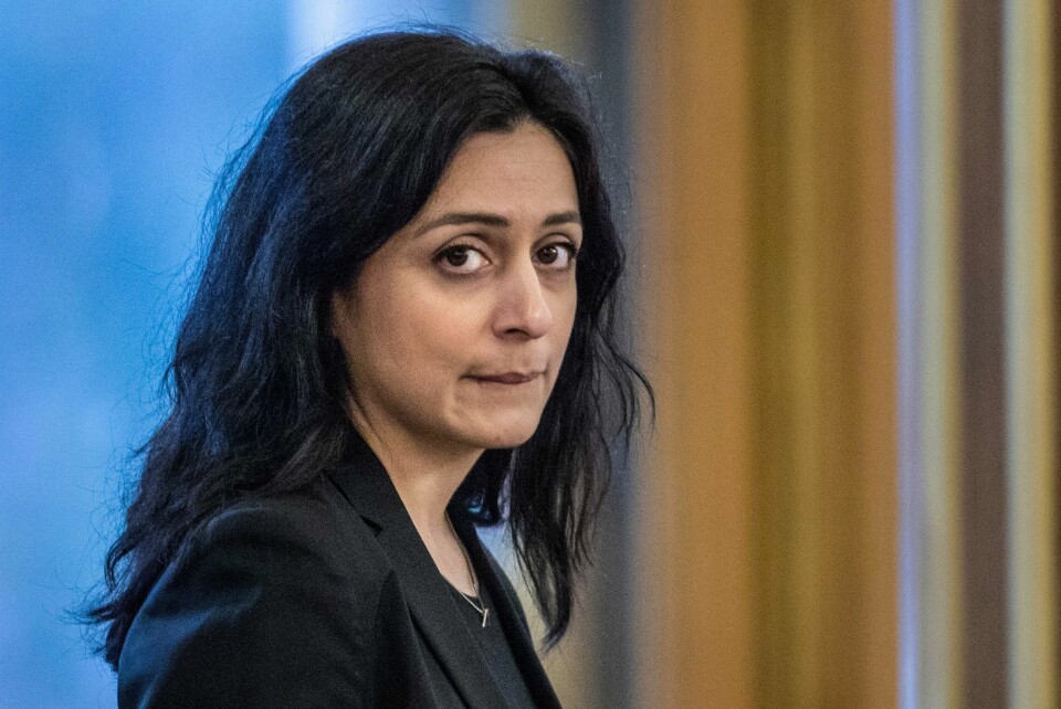 Arbeidarpartiets Hadia Tajik på Storinget. Hadia Tajik i stortingssalen ved ein tidlegare anledning.Foto: Ole Berg-Rusten / NTB / NPK