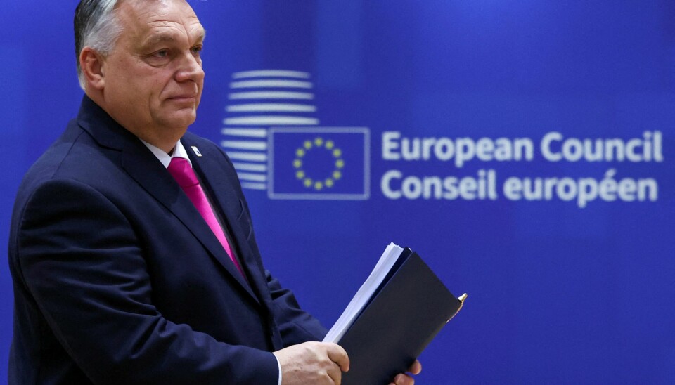 Viktor Orban og EU-toppene er ikke på samme bølgelengde, mildt sagt. FILE PHOTO: Hungary's Prime Minister Viktor Orban attends a European Union leaders summit, in Brussels, Belgium December 14, 2023. REUTERS/Yves Herman/File Photo