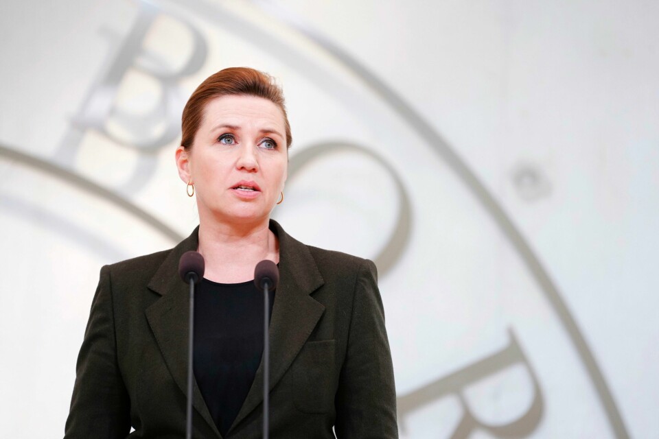 I helgen delte Dansk Folkeparti en KI-generert video av Danmarks statsminister Mette Frederiksen i sosiale medier Danmarks statsminister Mette Frederiksen varsler opprustning av det danske forsvaret. Arkivfoto: Liselotte Sabroe / Ritzau Scanpix via AP / NTB