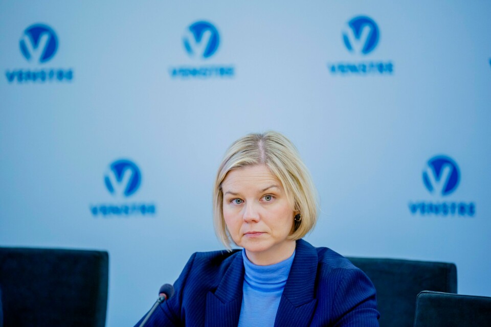 Venstre-leder Guri Melby ønsker en utredning om norsk EU-medlemskap, håpet er en ny folkeavstemning. F Venstre-leder Guri Melby kan juble over meningsmålingene om dagen.Foto: Stian Lysberg Solum / NTB