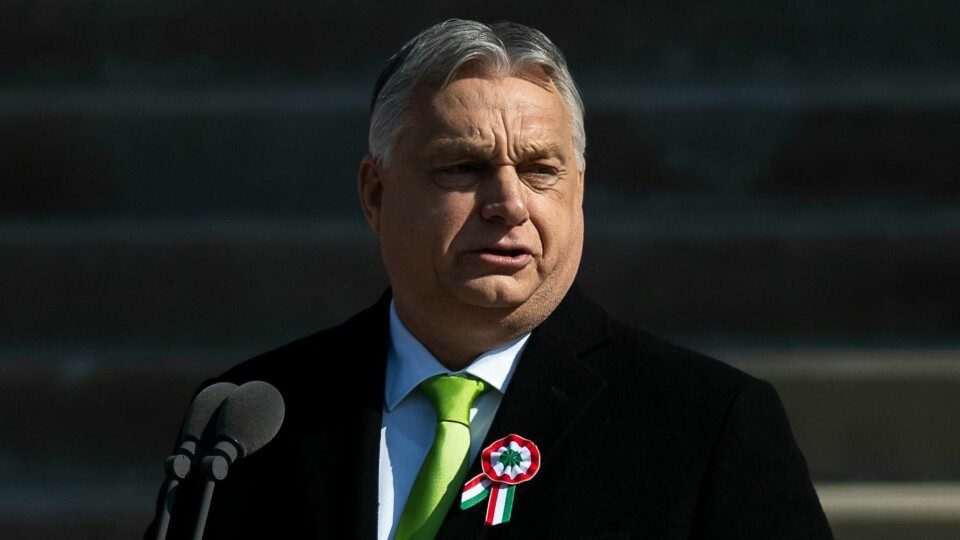 Viktor Orban. Hungarian Prime Minister Viktor Orban gives a speech on the steps of the National Museum in Budapest, Hungary, on Friday, March 15, 2024. Orban's speech, commemorating the 176th anniversary of Hungary's failed uprising against Hapsburg rule, came as his government seeks to mitigate political damage from the resignation of its former president who stepped down in February over a pardon scandal. (AP Photo/Denes Erdos)