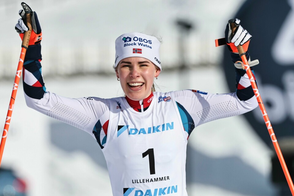 Ida Marie Hagen tok et nytt NM-gull på Lillehammer. Ida Marie Hagen vant langrennskonkurransen i kombinert-NM torsdag. Foto: Geir Olsen / NTB