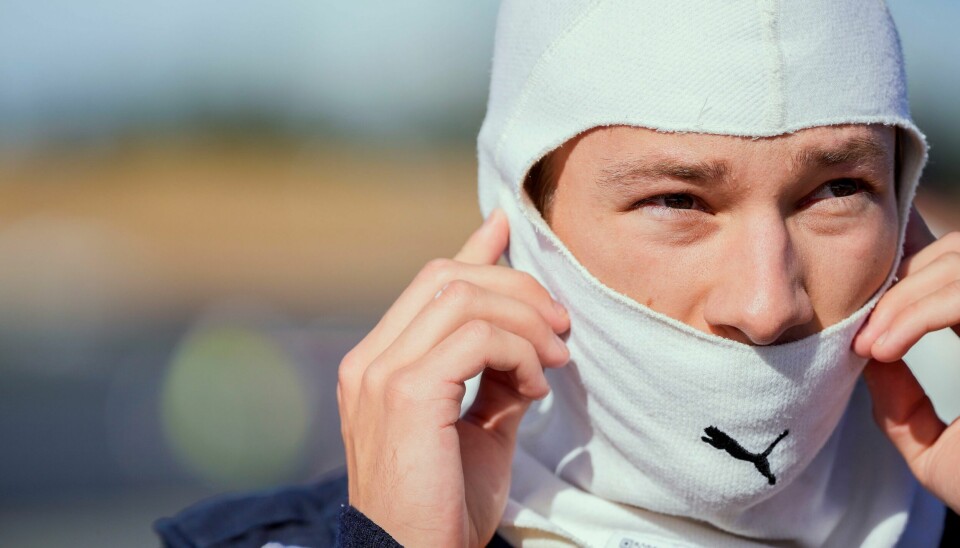 Dennis Hauger kjører denne helgen Formel 2-runden i Australia. Dennis Hauger endte på pallen i fredagens Formel 2-sprint i Saudi-Arabia. Foto: Beate Oma Dahle / NTB