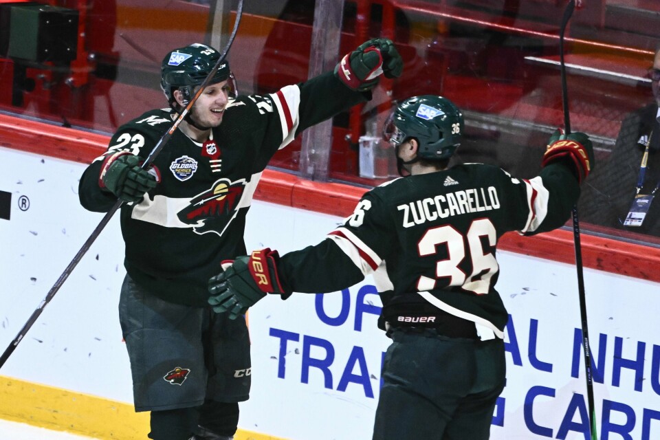 Minnesotas Mats Zuccarello, her fra tidligere i sesongen. Mats Zuccarello scoret mål for Minnesota Wild lørdag. Foto: Claudio Bresciani/TT / NTB
