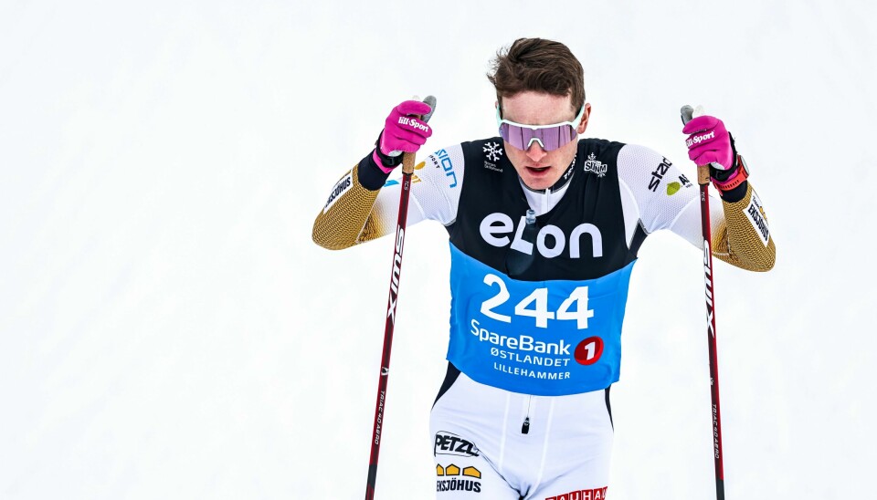 Eirik Sverdrup Augdal i aksjon på femmila lørdag. Eirik Sverdrup Augdal i aksjon på femmila lørdag.Foto: Geir Olsen / NTB