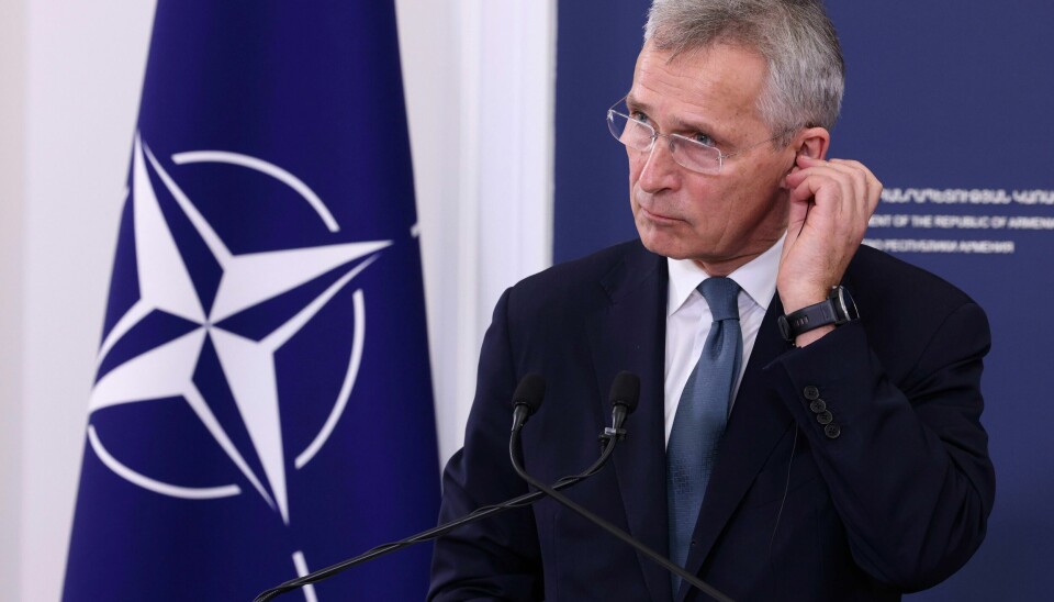 Nato-sjef Jens Stoltenberg har blitt orientert om Russlands krenking av polsk luftrom søndag. Nato-sjef Jens Stoltenberg har blitt orientert om Russlands krenking av polsk luftrom søndag. Foto: Stepan Poghosyan / AP / NTB