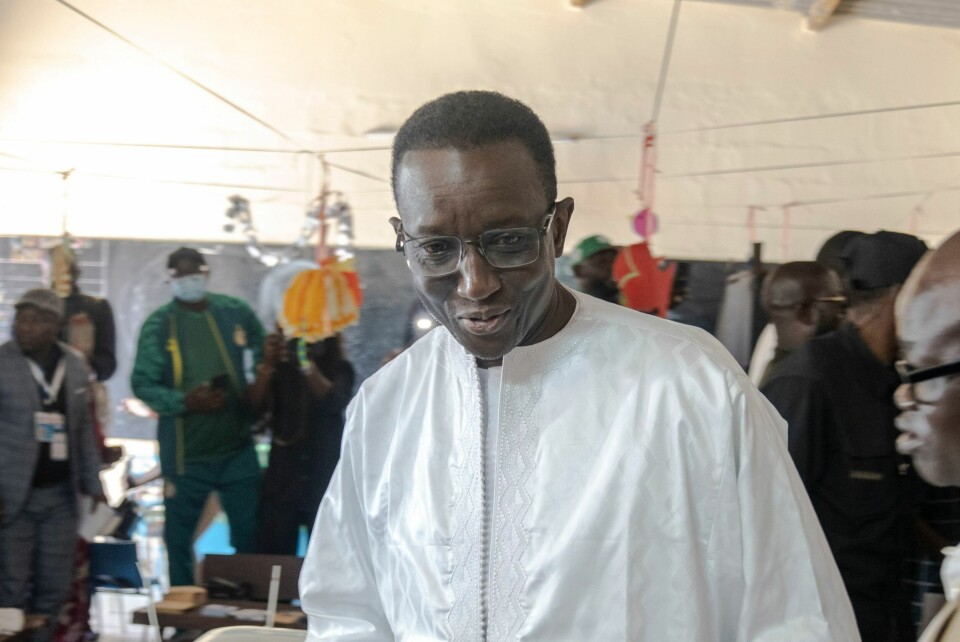 Tidligere statsminister Amadou Ba har erkjent valgnederlag. Tidligere statsminister Amadou Ba har erkjent valgnederlag. Foto: Mosa'ab Elshamy / AP / NTB