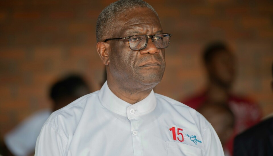 Denis Mukwege er fredsprisvinner og kongolesisk gynekolog. Fredsprisvinner og gynekolog Denis Mukwege er en av kandidatene til å bli Kongos neste president. Han er en kjent mann i hjemlandet, men har ingen sterk politisk base. Valget holdes 20. desember. Foto: Moses Sawasawa / AP / NTB