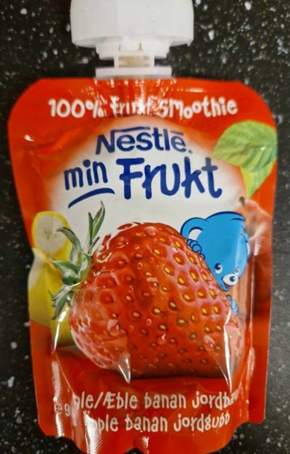 Nestlé Norge AS kaller tilbake Nestlé min Frukt Eple, Jordbær & Banan. Årsaken er funn av plantevernmiddelet spirotetramat som kan gi negative helsereaksjoner. Nestlé Norge AS kaller tilbake Nestlé min Frukt Eple, Jordbær & Banan. Årsaken er funn av plantevernmiddelet spirotetramat som kan gi negative helsereaksjoner. Foto: Handout / NTB
