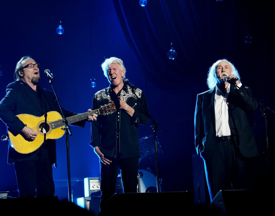 Stephen Stills, Graham Nash og David Crosby sliter med å nå gamle høyder, men klarer det gang på gang likevel. Bildet er fra en konsert i USA tidligere i år. FOTO: NTB SCANPIX