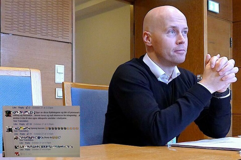 Ifølge politiadvokat Øyvind Haukland ser politiet alvorlig på hatefulle ytringer på nettet. Fredag ble en 48-åring fra Stavanger pågrepet etter at han hadde foreslått på Facebook å sprenge en buss med syriske flyktninger.