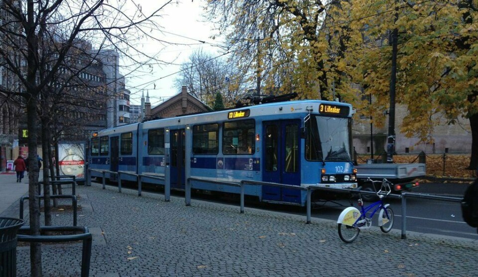 Det ble stopp for deler av trikketrafikken i Oslo da strømmen ble borte onsdag formiddag. FOTO: ESPEN HÅGENSEN RUSDAL