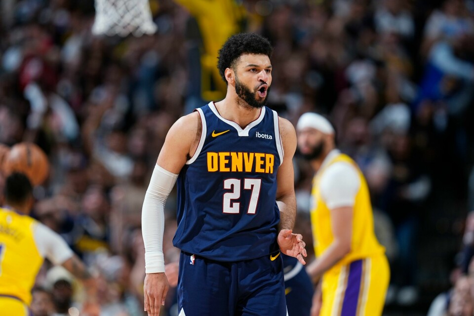 Jamal Murray var het for Denver Nuggets i det som ble den avgjørende sluttspillkampen mot LA Lakers. Jamal Murray var het for Denver Nuggets i det som ble den avgjørende sluttspillkampen mot LA Lakers. Foto: David Zalubowski / AP / NTB