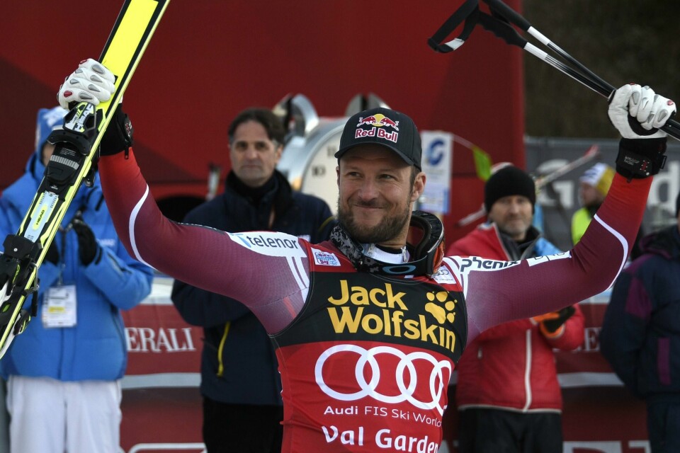 Så erobret Aksel Lund Svindal utfortronen i Val Gardena også, en av få bakker han ikke hadde vunnet i før lørdagens renn. FOTO: NTB SCANPIX