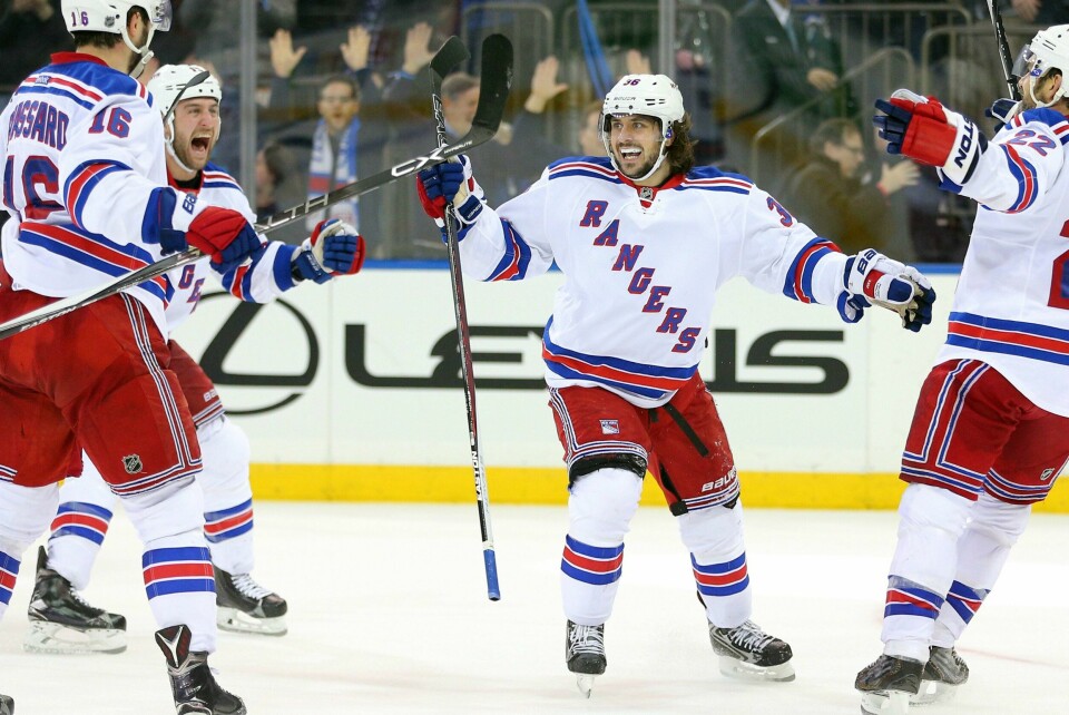 Mats Zuccarello skapte førjusfest i Madison Square Garden i natt. FOTO: BRAD PENNER/USA TODAY/NTB SCANPIX