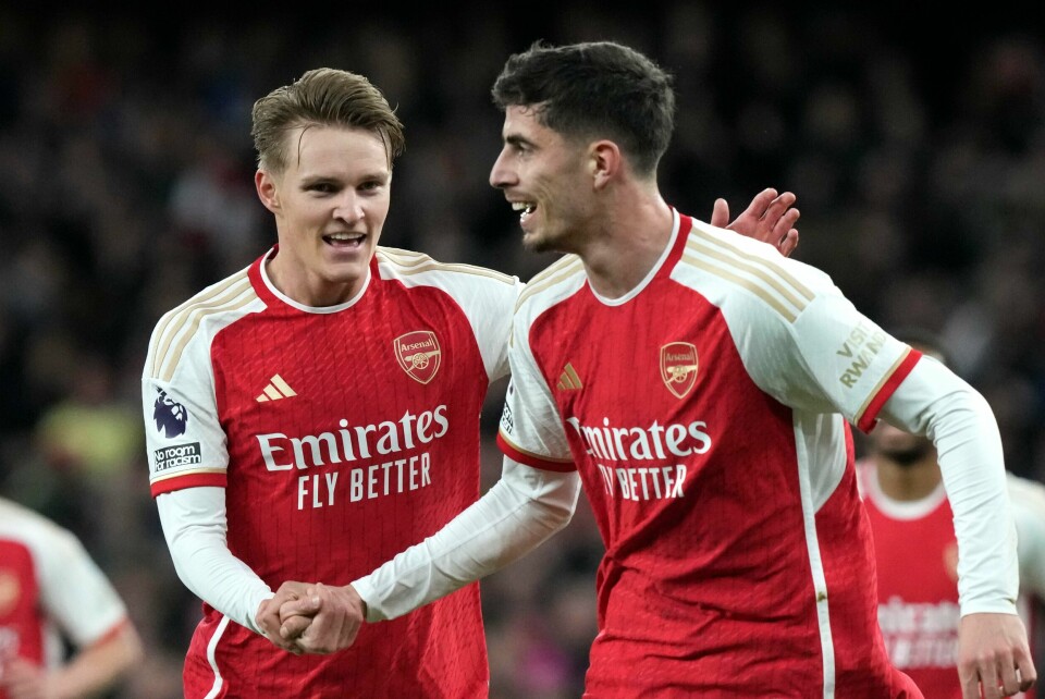 Martin Ødegaard scoret for Arsenal onsdag. Martin Ødegaard scoret for Arsenal onsdag. Foto: Frank Augstein / AP Photo / NTB