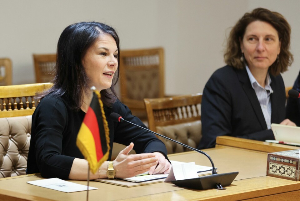 Tysklands utenriksminister Annalena Baerbock er blant dem som framhever viktigheten av at de europeiske Nato-landene tar mer ansvar. German Foreign Minister Annalena Baerbock meets with Egyptian Foreign Minister Sameh Shoukry (not seen) to discuss the conflict between Israel and the Palestinian Islamist group Hamas, at the headquarters of the Egyptian Ministry of Foreign Affairs, at the New Administrative Capital (NAC) in the east of Cairo, Egypt, March 25, 2024. REUTERS/Mohamed Abd El Ghany