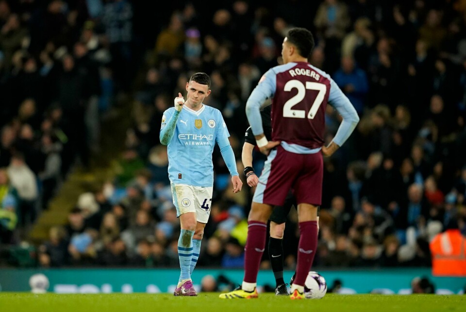 Phil Foden ble tremålsscorer da Manchester City banket Aston Villa. Phil Foden ble tremålsscorer da Manchester City banket Aston Villa. Foto: Dave Thompson / AP / NTB
