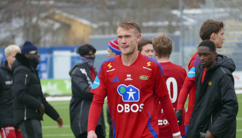 Skeid-spiller Per-Magnus Steiring etter oppgjøret mot Tromsdalen UIL i 2. divisjon lørdag. Skeid-spiller Per-Magnus Steiring.