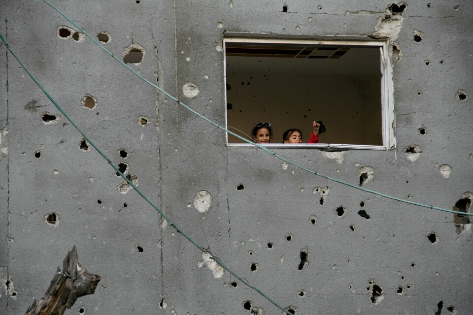 Nummenheten kan ramme de beste iblant oss, skriver Linn Stalsberg. Her palestinske barn som ser ut av vinduet i Gaza torsdag. Nummenheten kan ramme de beste iblant oss, skriver Linn Stalsberg. Her palestinske barn som ser ut av vinduet i Gaza torsdag.