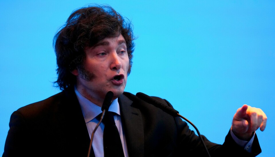 Argentinas president Javier Milei besøker Danmark mandag i neste uke. Argentinas president Javier Milei besøker Danmark mandag i neste uke. Foto: Natacha Pisarenko AP / NTB