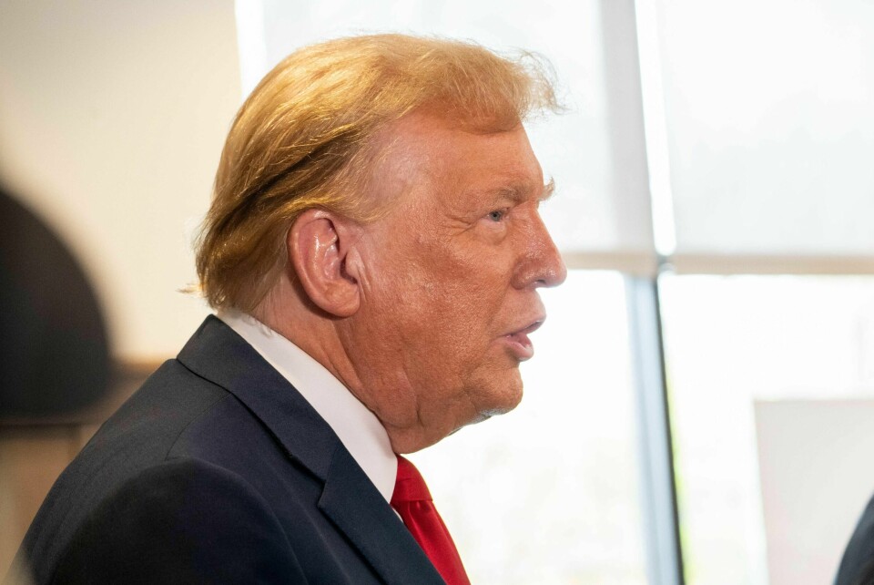 Hvordan blir Donald Trumps utenrikspolitikk seende ut hvis han blir president igjen? Det tør få å spå noe om. ATLANTA, GEORGIA - APRIL 10: Former U.S. President Donald Trump makes a visit to a Chick-fil-A restaurant on April 10, 2024 in Atlanta, Georgia. Trump is visiting Atlanta for a campaign fundraising event he is hosting. Megan Varner/Getty Images/AFP (Photo by Megan Varner / GETTY IMAGES NORTH AMERICA / Getty Images via AFP)