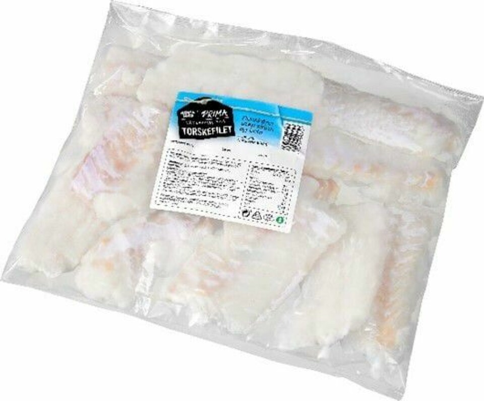Grunnet påvisning av e.coli i produktet, trekker Lerøy Seafood tilbake Prima torskefilet. Dersom dette produktet ikke varmebehandles tilstrekkelig, kan det utgjøre en helseskade for forbruker. Grunnet påvisning av e.coli i produktet, trekker Lerøy Seafood tilbake Prima torskefilet. Dersom dette produktet ikke varmebehandles tilstrekkelig, kan det utgjøre en helseskade for forbruker. Foto: Produsenten / Handout / NTB