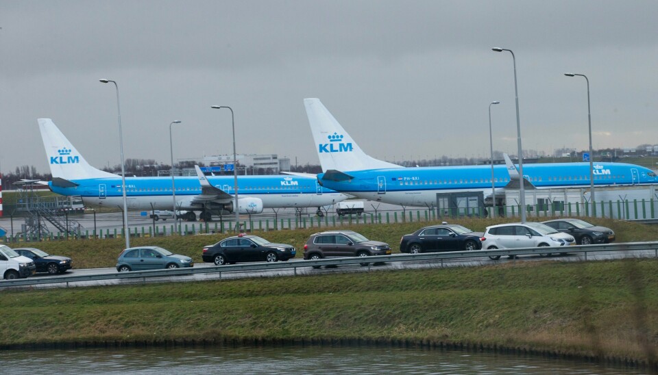 Fly fra KLM og en rekke andre selskaper har problemer på grunn av vind, hagl og lyn ved Schipol i Nederland mandag kveld. Arkivfoto. Fly fra KLM og en rekke andre selskaper har problemer på grunn av vind, hagl og lyn ved Schipol i Nederland mandag kveld. Arkivfoto: Peter Dejong / AP / NTB