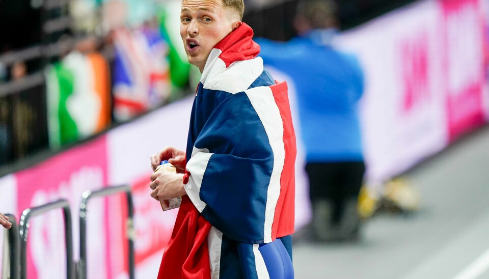 Karsten Warholm sesongåpner utendørs på Bislett 30. mai. Karsten Warholm sesongåpner utendørs på Bislett 30. mai. Foto: Lise Åserud / NTB