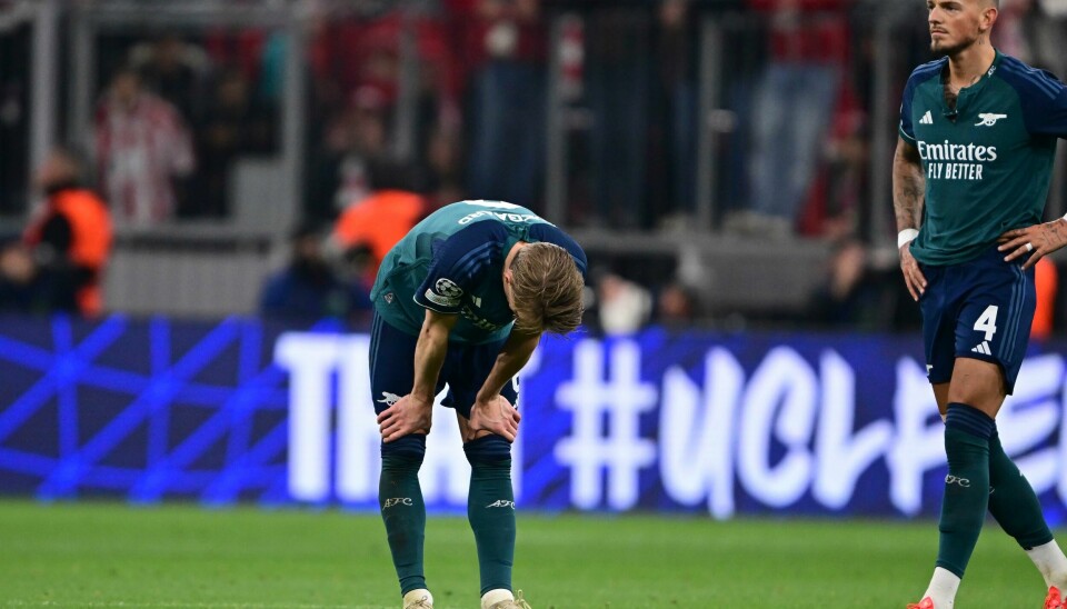 Arsenals kaptein Martin Ødegaard og lagkkamerat Ben White må innse at mesterligaen stoppet i München for deres del. Arsenals kaptein Martin Ødegaard og lagkkamerat Ben White må innse at mesterligaen stoppet i München for deres del.