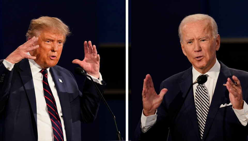 Tidligere president Donald Trump og nåværende president Joe Biden kniver om å samle inn mest penger i valgkampen. Så langt er det Biden som leder, men Trump kunne i mars måned vise til solid vekst i valgkampbidragene fra måneden før. Tidligere president Donald Trump og nåværende president Joe Biden kniver om å samle inn mest penger i valgkampen. Så langt er det Biden som leder, men Trump kunne i mars måned vise til solid vekst i valgkampbidragene fra måneden før. Foto: Patrick Semansky / AP / NTB