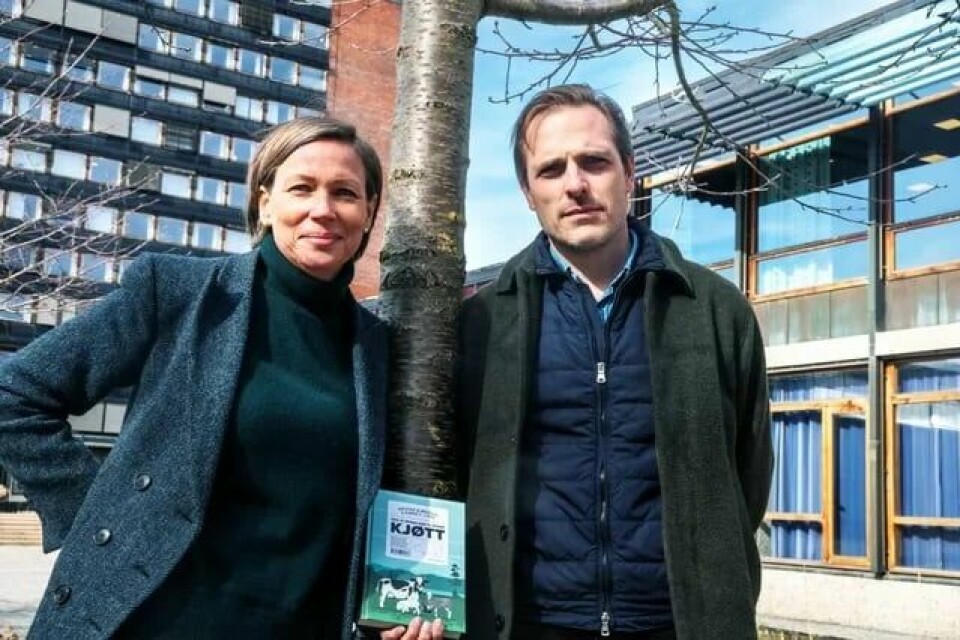 De to universitetsansatte forskerne Karen V. Lykke og Kristian Bjørkdahl har skrevet ei bok om kjøttproduksjonens og dyrevelferdens historie de siste årene. De to universitetsansatte forskerne Karen V. Lykke og Kristian Bjørkdahl har skrevet ei bok om kjøttproduksjonens og dyrevelferdens historie de siste årene.