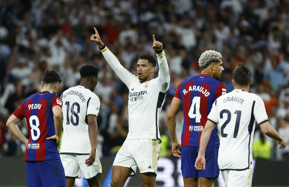 Jude Bellingham sørget nok en gang for Real Madrid-seier på overtid, og ordnet med det også langt på vei seriegullet. Jude Bellingham sørget nok en gang for Real Madrid-seier på overtid, og ordnet med det også langt på vei seriegullet.