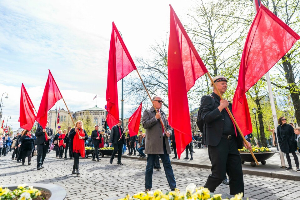 1. mai-tog i Karl Johans gate i Oslo i 2022. 1. mai-tog i Karl Johans gate i Oslo i 2022.