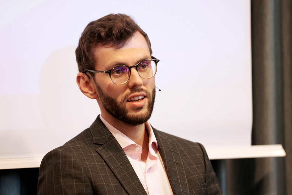Forsker Tobias Sæther følger krigen i Ukraina tett. Fra The Russia -Ukraine War and Security Challenges for Ukraine and Europe konferansen i Oslo 31 oktober 2023.