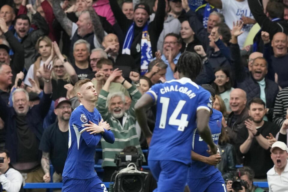 Chelseas Cole Palmer scoret mot West Ham søndag. Chelseas Cole Palmer scoret mot West Ham. Foto: Frank Augstein / AP / NTB