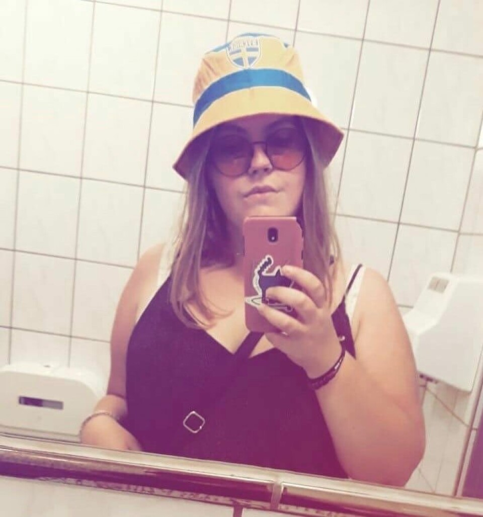 Sverigepatrioten på en campingdo i Grebbestad, i 2019. Sverigepatrioten på en campingdo i Grebbestad, i 2019.