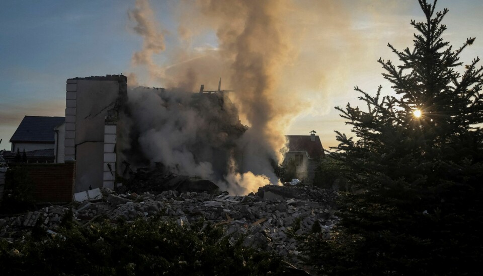 Et bygg i Kharkiv-området, etter angrep fra russiske styrker, avbildet før helgen. FILE PHOTO: A view shows damaged buildings at the site of a Russian missile strike, amid Russia's attack on Ukraine, in Kharkiv, Ukraine May 10, 2024. REUTERS/Vyacheslav Madiyevskyy/File Photo