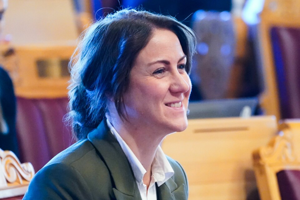 Tonje Brenna. Kunnskapsminister Tonje Brenna under trontaledebatten på Stortinget onsdag. Foto: Terje Pedersen / NTB