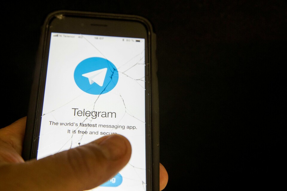 Telegram vil ikke dele brukerdata med politiet, noe som gjør det vanskelig å finne personer som driver dopsalg i hemmelige kanaler i meldingstjenesten. Foto: Terje Pedersen / NTB Telegram vil ikke dele brukerdata med politiet, noe som gjør det vanskelig å finne personer som driver dopsalg i hemmelige kanaler i meldingstjenesten. Foto: Terje Pedersen / NTB