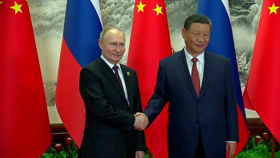 Vladimir Putin og Xi Jinping torsdag. Vladimir Putin og Xi Jinping torsdag.
