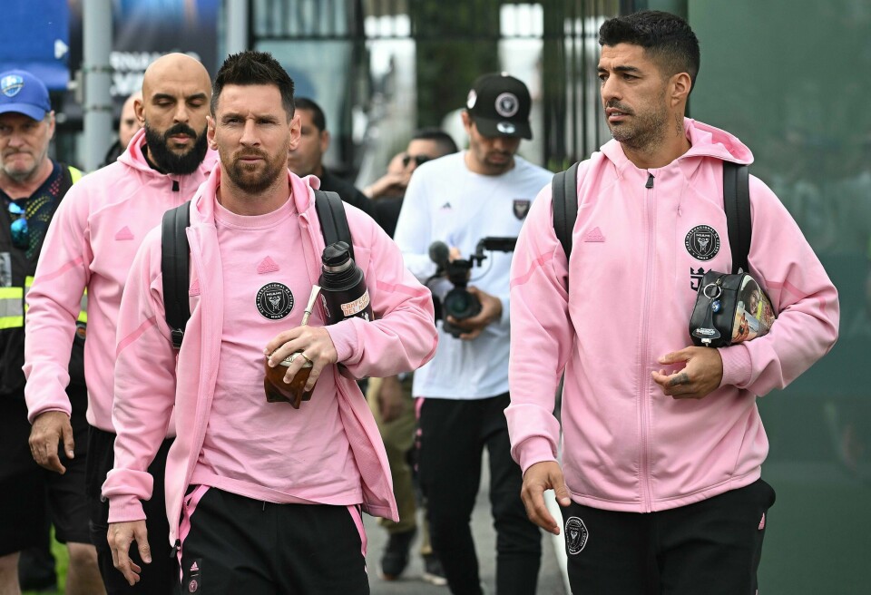 Lionel Messi (t.v.) og Luis Suárez tjener gode penger i Inter Miami. Lionel Messi (t.v.) og Luis Suárez tjener gode penger i Inter Miami. Foto: Graham Hughes / The Canadian Press via AP / NTB