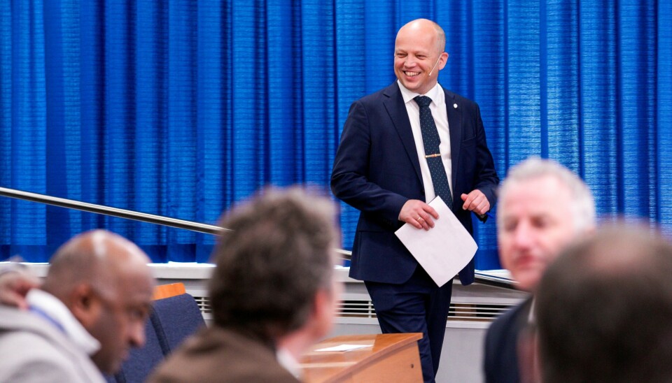 Finansminister Trygve Slagsvold Vedum (Sp) risikerer at budsjettprosessen blir forsinket på grunn av den pågående streiken i staten. Finansminister Trygve Slagsvold Vedum (Sp) risikerer at budsjettprosessen blir forsinket på grunn av den pågående streiken i staten. Foto: Javad Parsa / NTB.