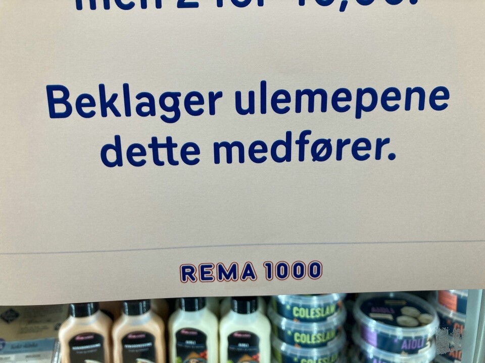 Takk for at dere beklager, Rema 1000. Takk for at dere beklager, Rema 1000.