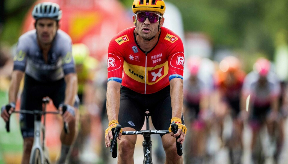 Alexander Kristoff. Alexander Kristoff er en av flere norske ryttere i aksjon fredag.