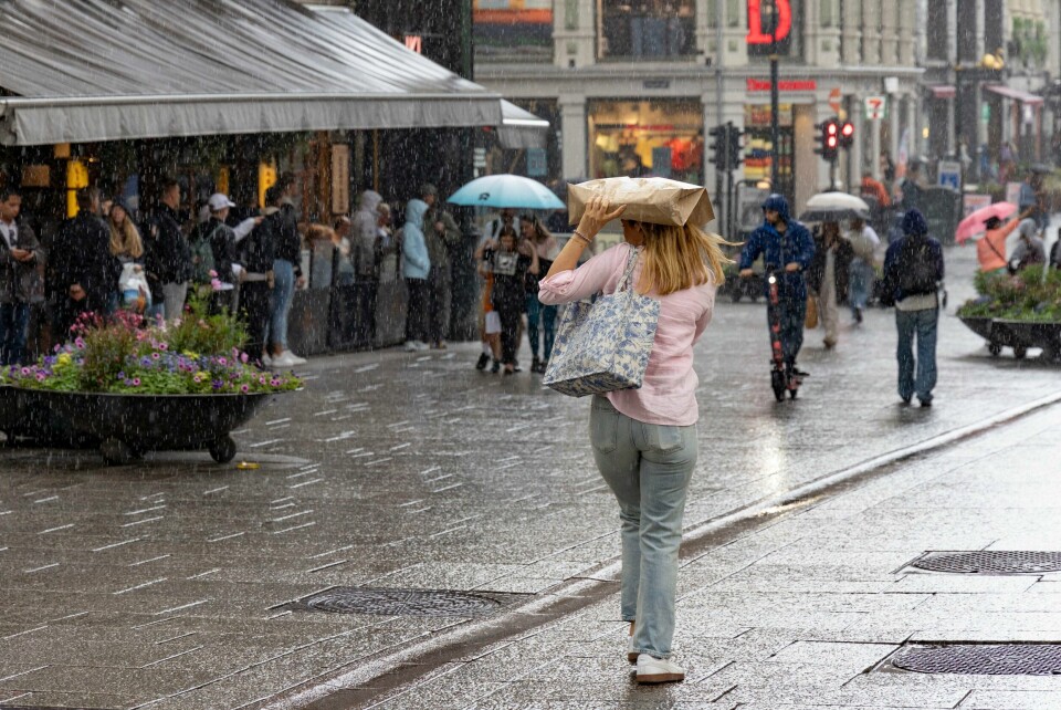 Søndag snur været i Sør-Norge og det er meldt kraftige byger og torden. Søndag snur været i Sør-Norge og det er meldt kraftige byger og torden. Foto: Tor Erik Schrøder / NTB
