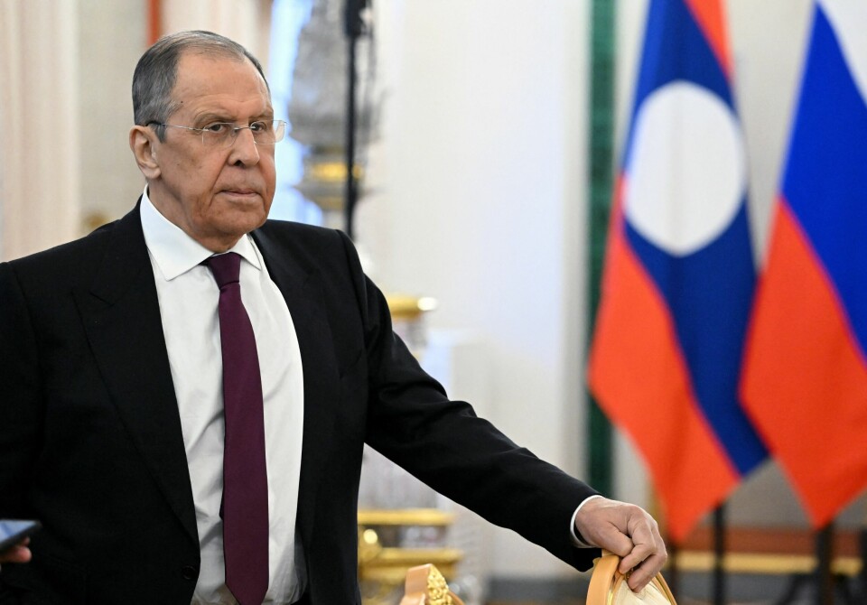 Sergej Lavrov (74) har vært Russlands utenriksminister siden 2004. Russia's Foreign Minister Sergei Lavrov attends a meeting of President Vladimir Putin with Laos' President Thongloun Sisoulith in Moscow, Russia, May 9, 2024. Sputnik/Alexei Maishev/Kremlin via REUTERS ATTENTION EDITORS - THIS IMAGE WAS PROVIDED BY A THIRD PARTY.